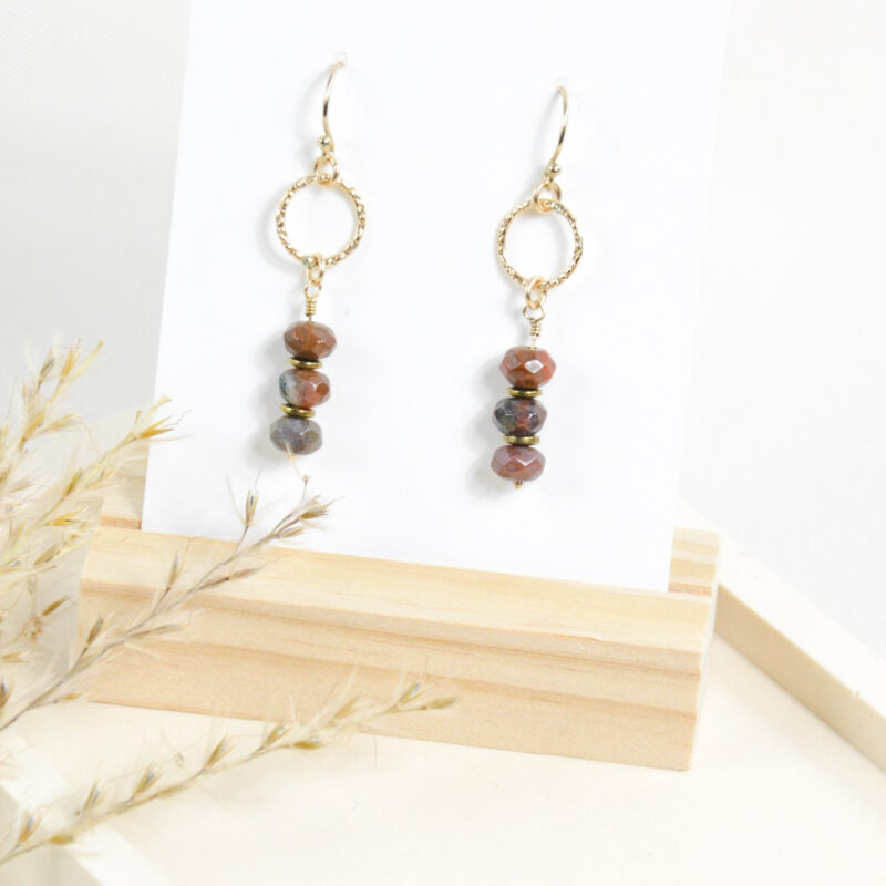 Agaat oorbellen hangertjes