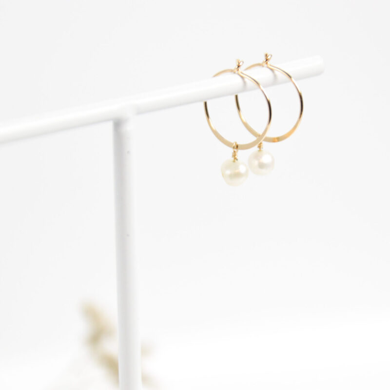 Parel oorbellen ringetjes