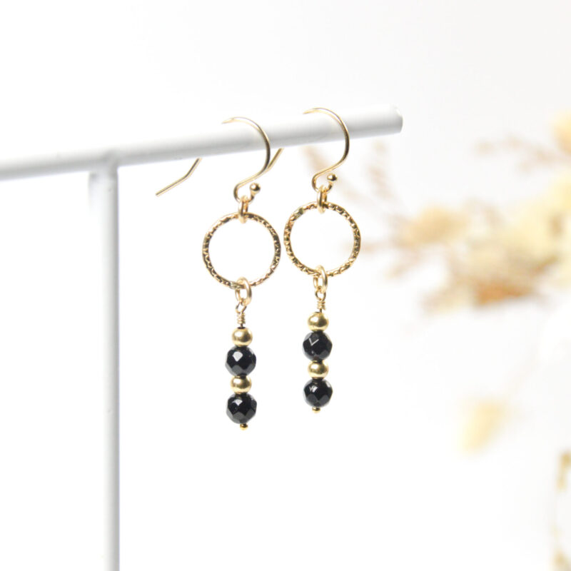 Onyx oorbellen hangertjes