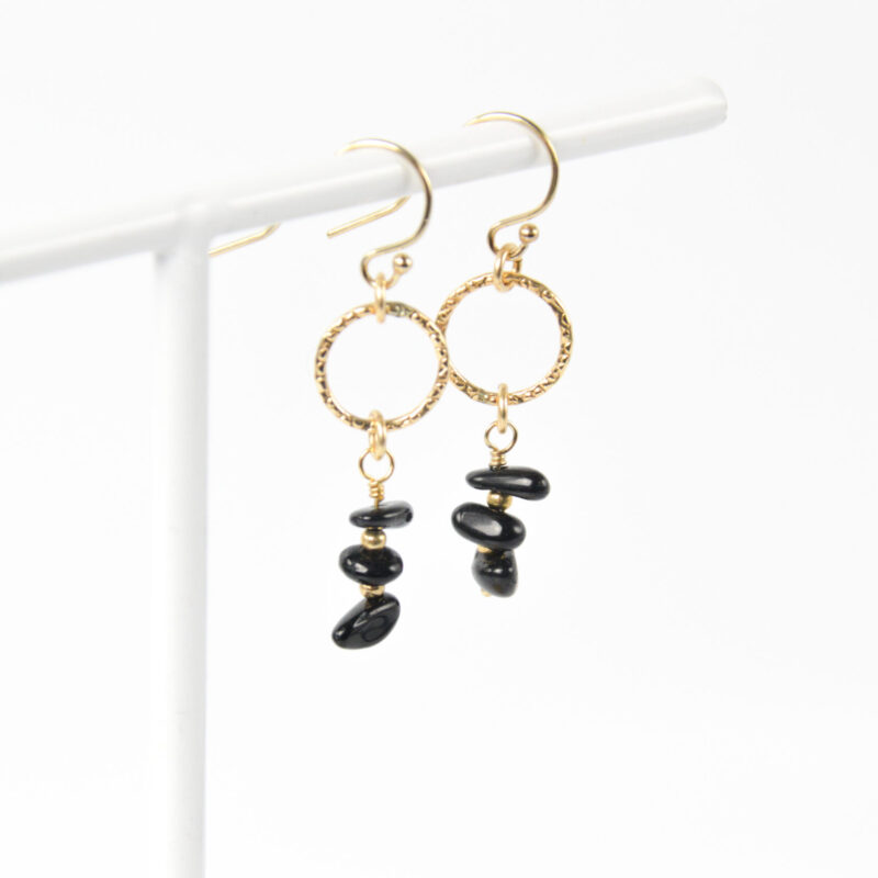 Onyx oorbellen hangertjes