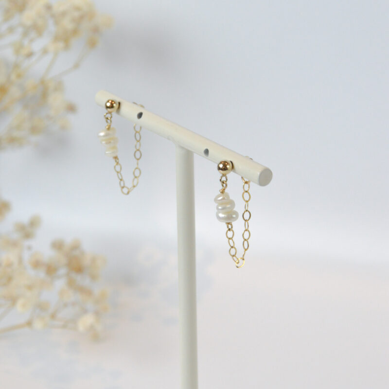 Parel oorbellen knopjes