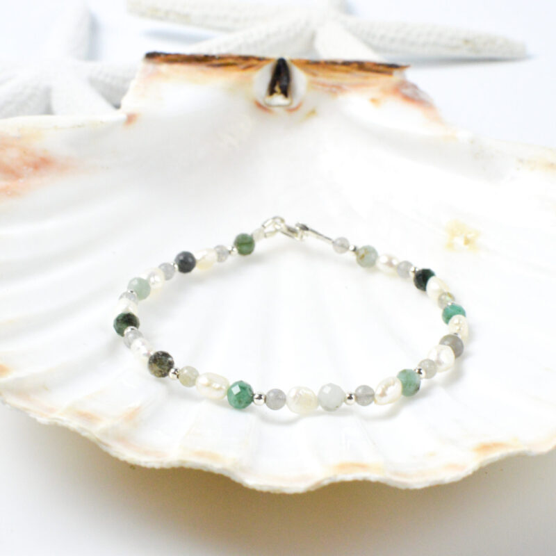 Smaragd Labradoriet Parel