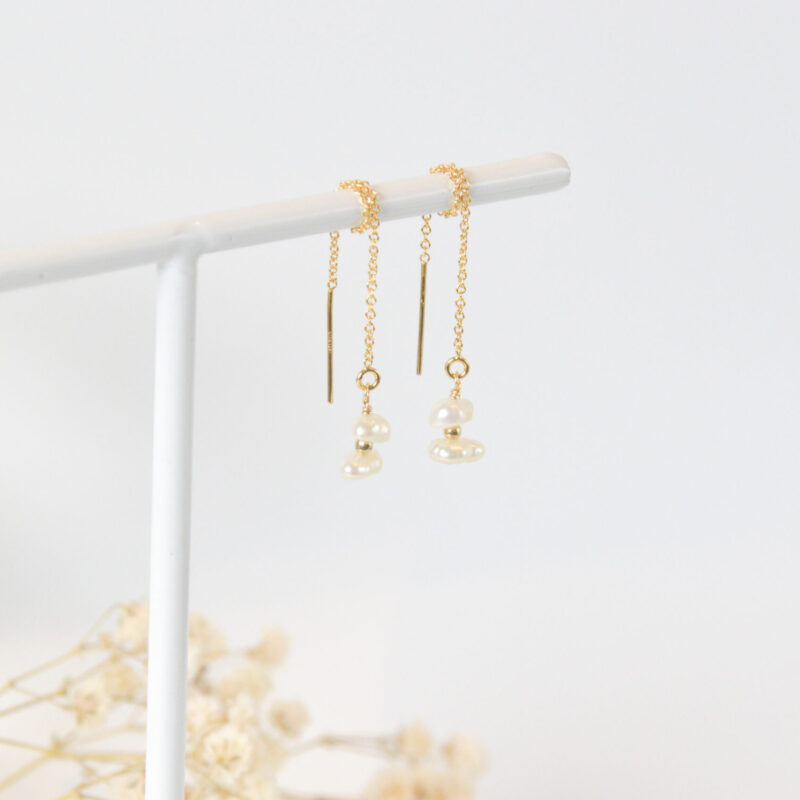 Parel oorbellen doortrek