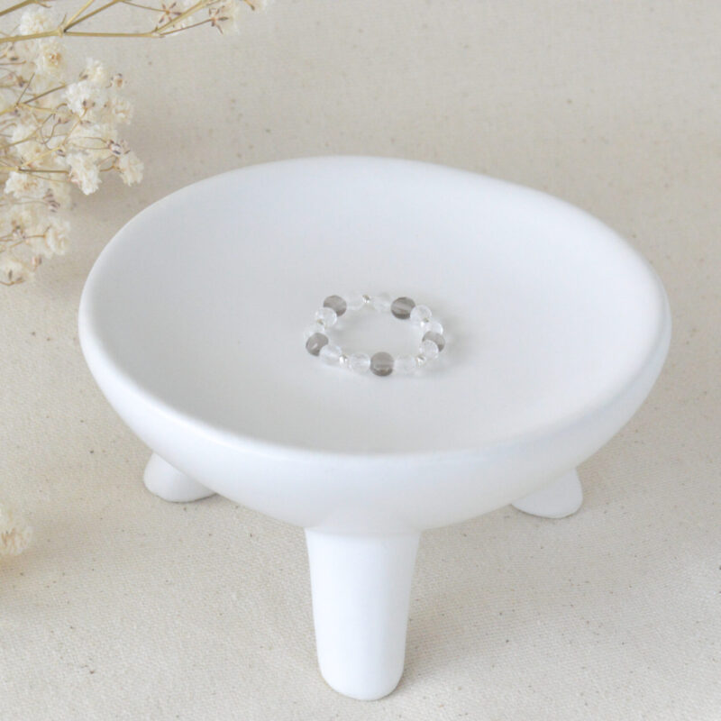 Rookkwarts Bergkristal ring