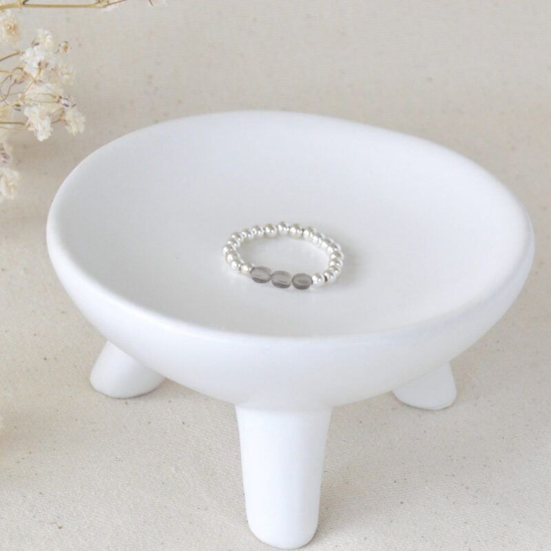 Rookkwarts coin ring